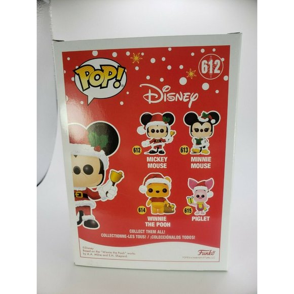 Funko 612 Santa MICKEY MOUSE Ringing Christmas Bell Disney   2019 NEW Unopened - Picture 6 of 11